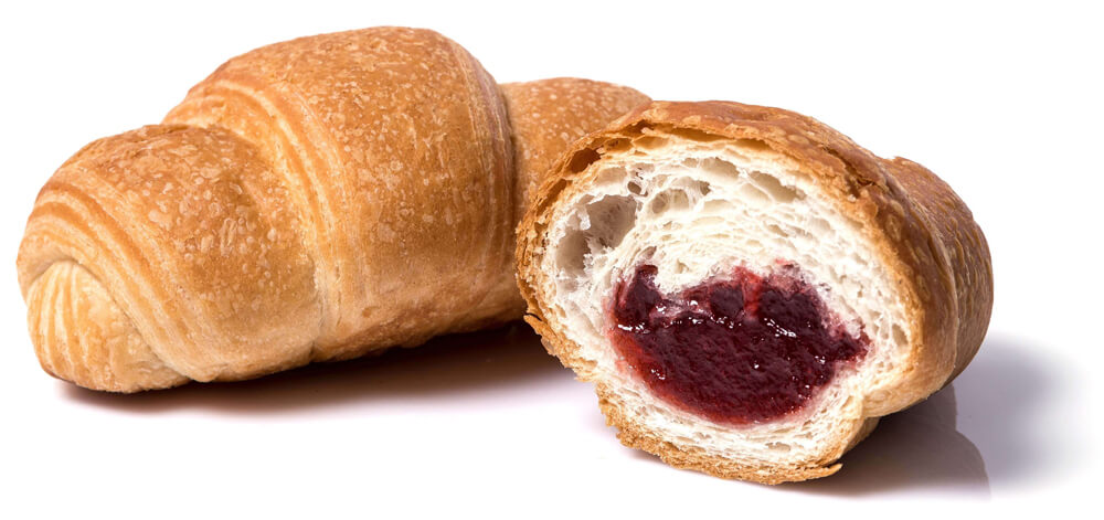 Croissant with strawberry flavored filling фото 2