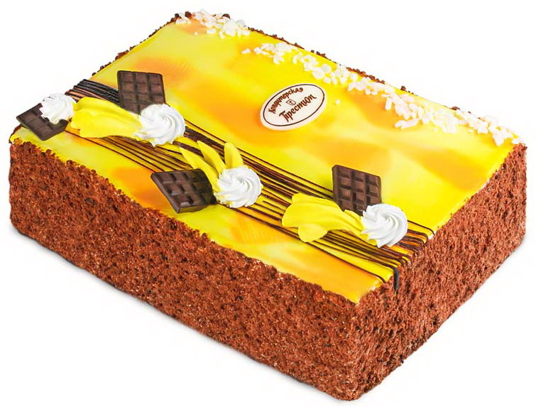 Торт бисквитный «Шоколадно-банановый» фото 1