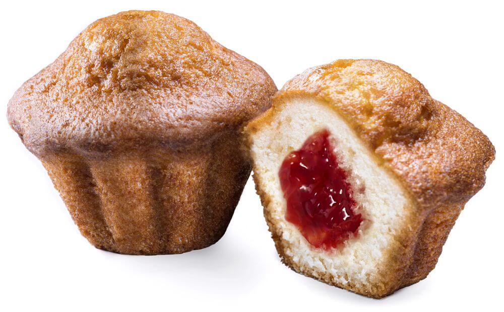 Muffin with cherry flavored fruit filling фото 1