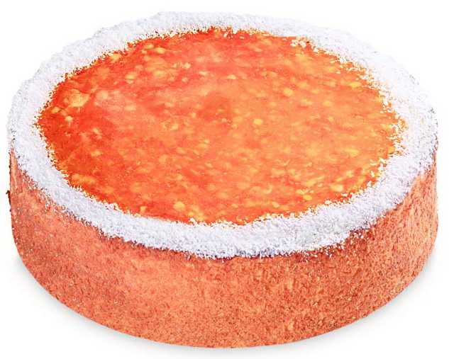 Пирожное бисквитно-творожное «Чизкейк с кусочками персика» фото 2