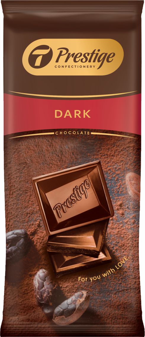 Шоколад темный (черный), плитка 90 г фото 1